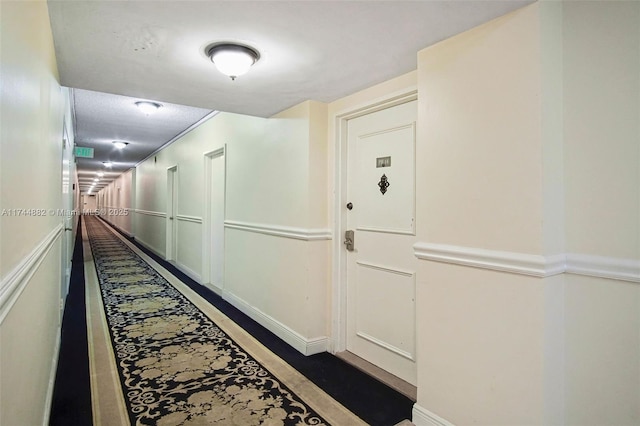 hallway with baseboards