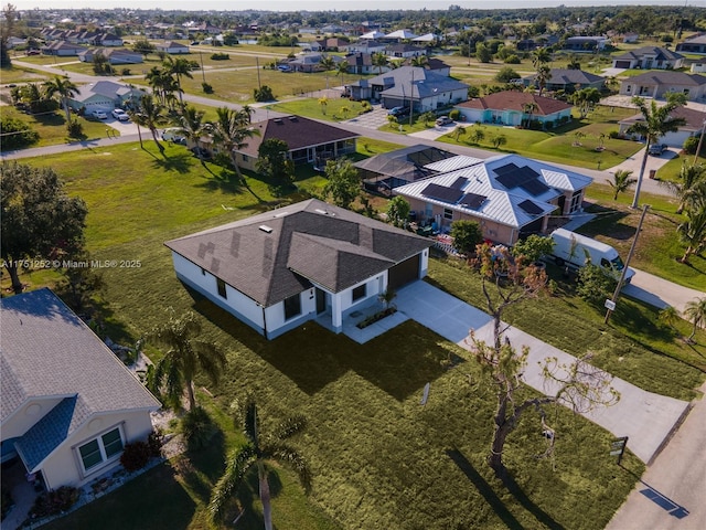 aerial view featuring a residential view