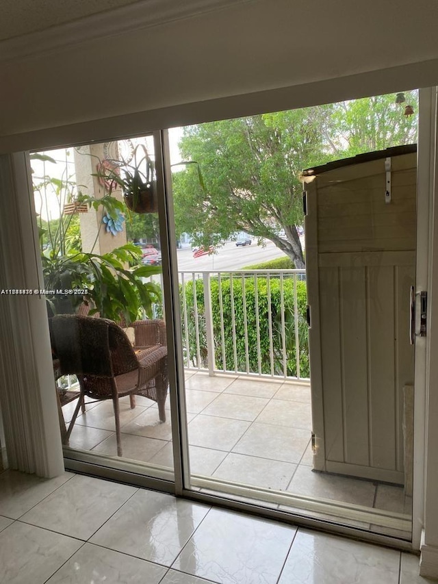 view of doorway to outside