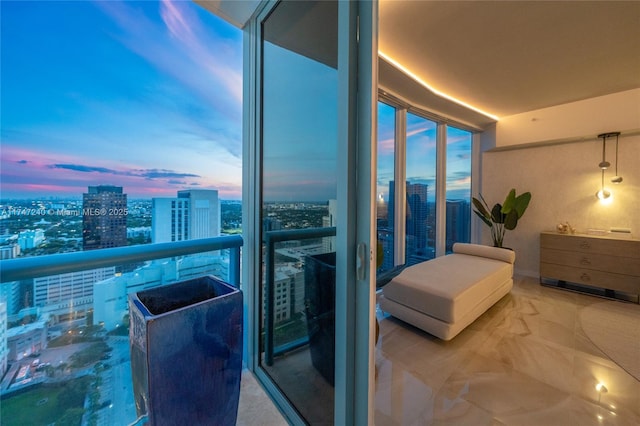 balcony with a city view