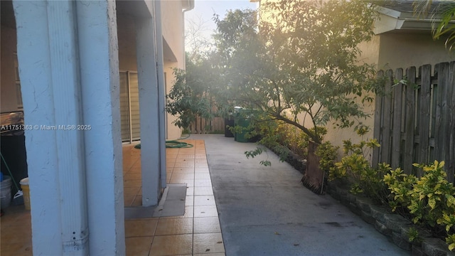 view of patio with fence