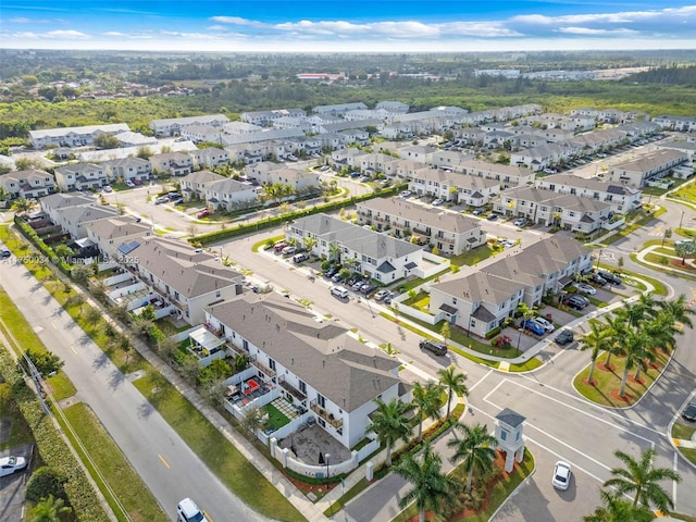 drone / aerial view with a residential view