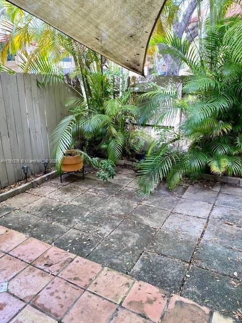 view of patio with fence