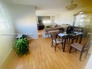 interior space with light wood-style flooring