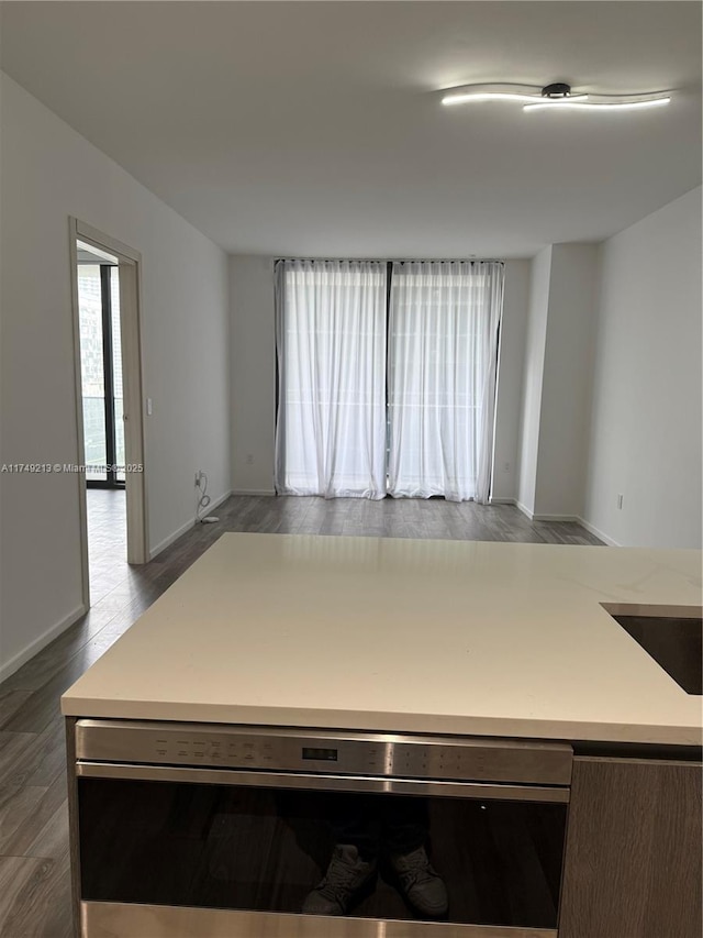 801 S Miami Ave Unit 1808, Miami, FL 33130 - kitchen with wood finished floors, light countertops, and open floor plan
