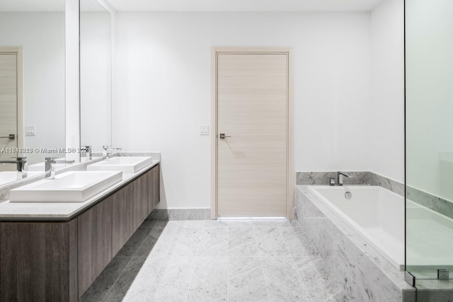 801 S Miami Ave Unit 1808, Miami, FL 33130 - full bathroom with double vanity and a bath