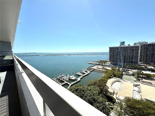 view of water feature