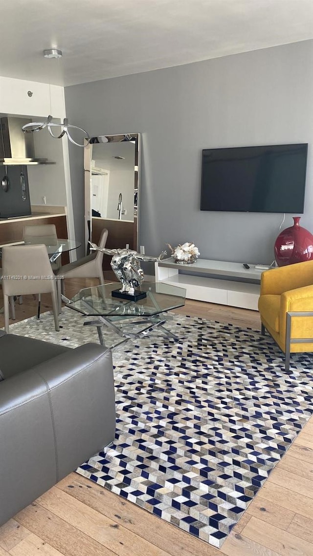 living room featuring wood finished floors