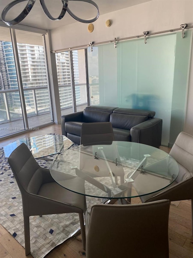 485 Brickell Ave Unit 2603, Miami, FL 33131 - dining room with wood finished floors