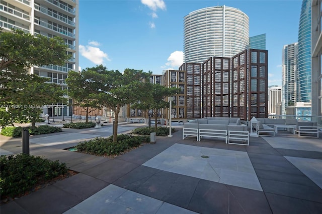 surrounding community with an outdoor hangout area