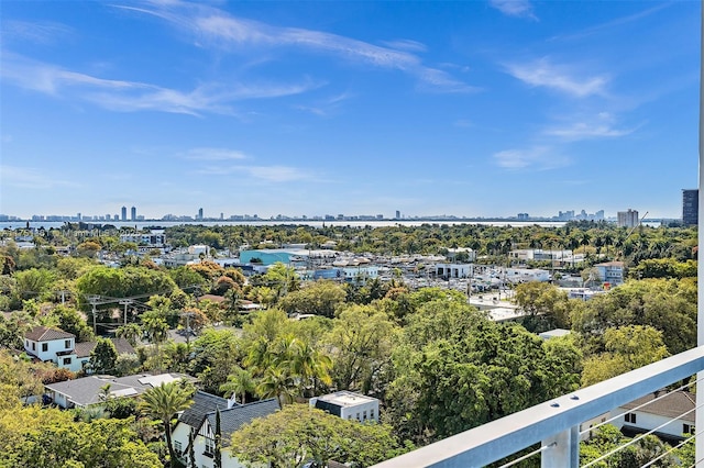 drone / aerial view featuring a view of city