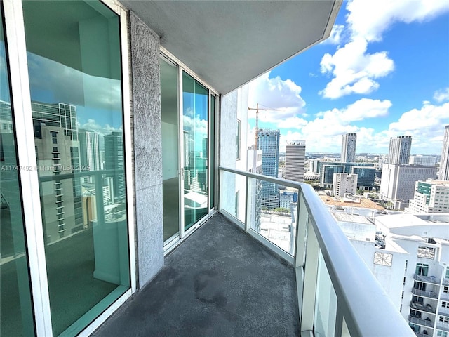 balcony with a city view