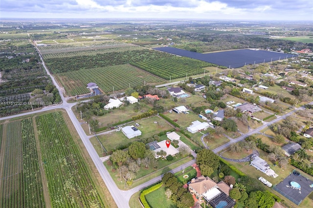 bird's eye view with a rural view