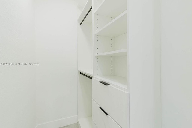 view of walk in closet