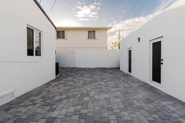 view of patio / terrace featuring visible vents