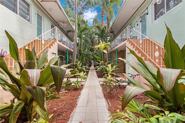 surrounding community featuring stairway