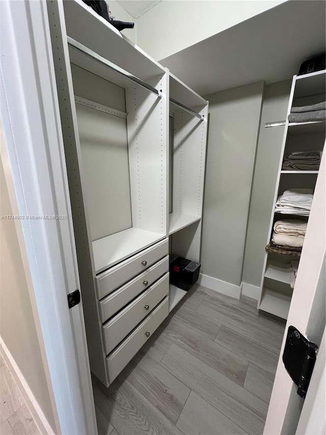 view of walk in closet