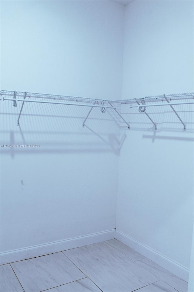 view of walk in closet