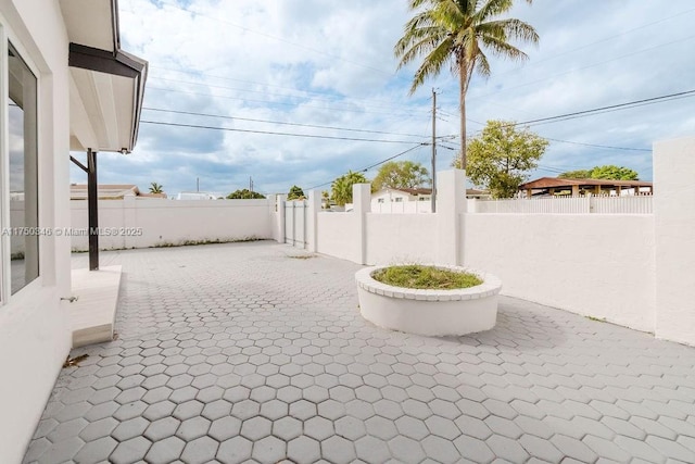 view of patio with a fenced backyard