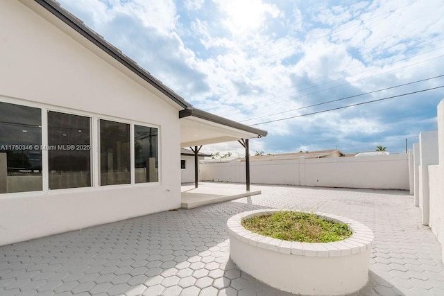 view of patio with a fenced backyard
