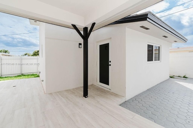 view of patio with fence