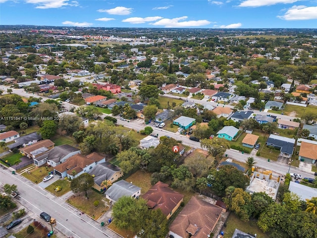 drone / aerial view with a residential view