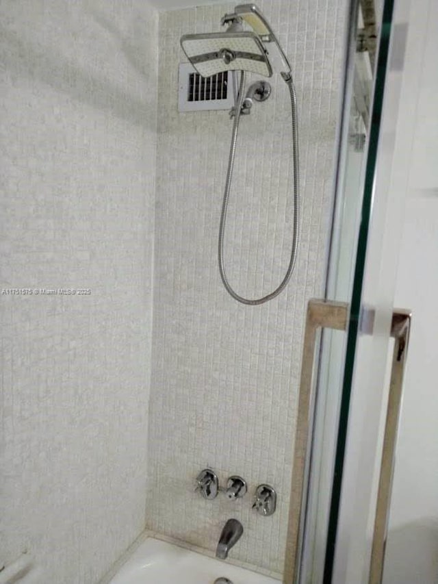bathroom featuring bathtub / shower combination