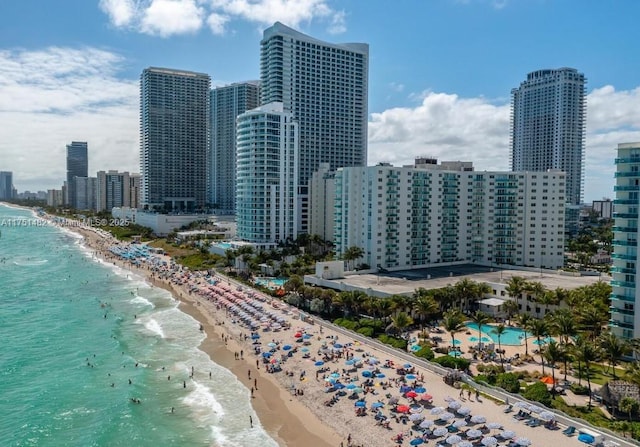 city view with a water view and a beach view