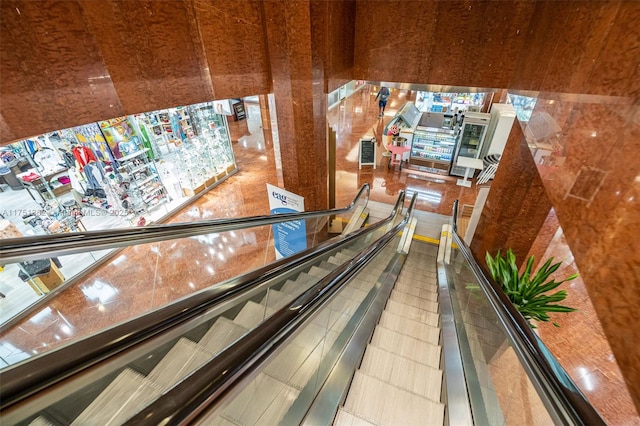interior space with tile patterned floors