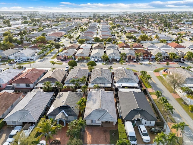 bird's eye view with a residential view