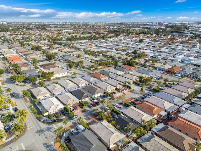 drone / aerial view with a residential view