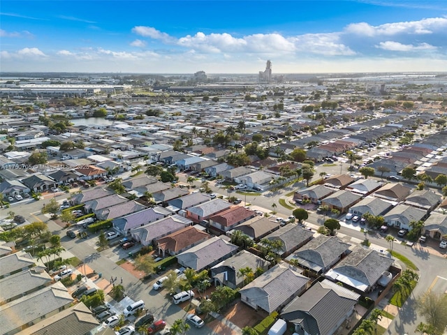 drone / aerial view with a residential view