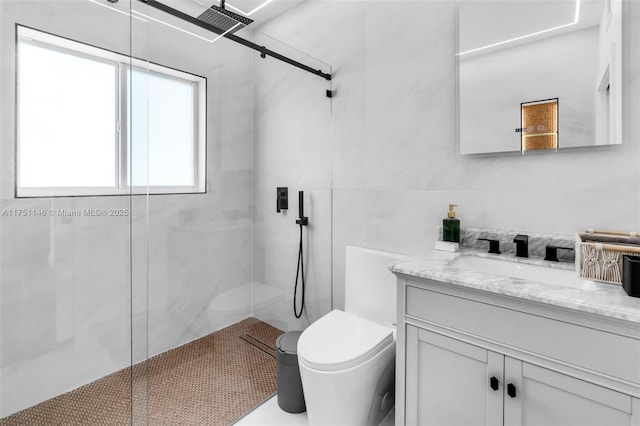 2043 SW 7th St, Miami, FL 33135 - full bath with a walk in shower, vanity, and toilet