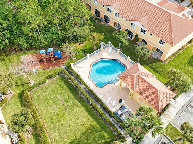 birds eye view of property