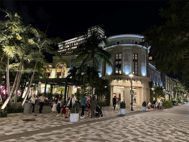 view of property at twilight