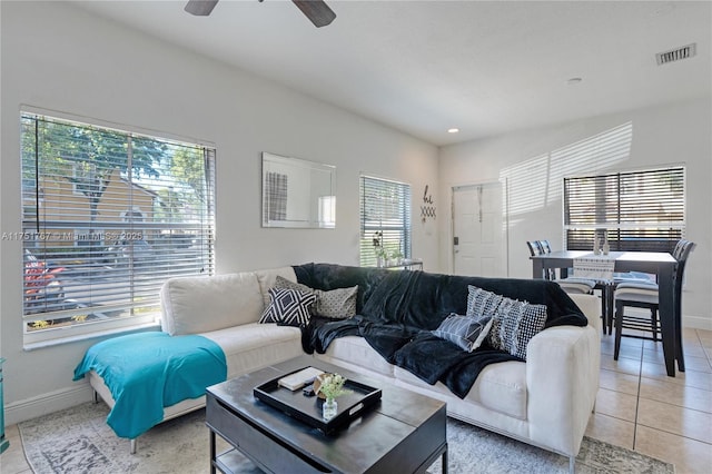 3383 Merrick Ct Unit 1116, Margate, FL 33063 - living room with plenty of natural light, baseboards, ceiling fan, and recessed lighting