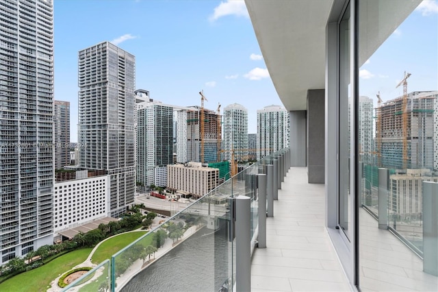 balcony with a city view