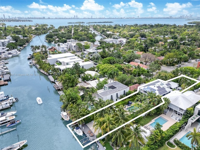 755 NE 77th St, Miami, FL 33138 - birds eye view of property featuring a water view