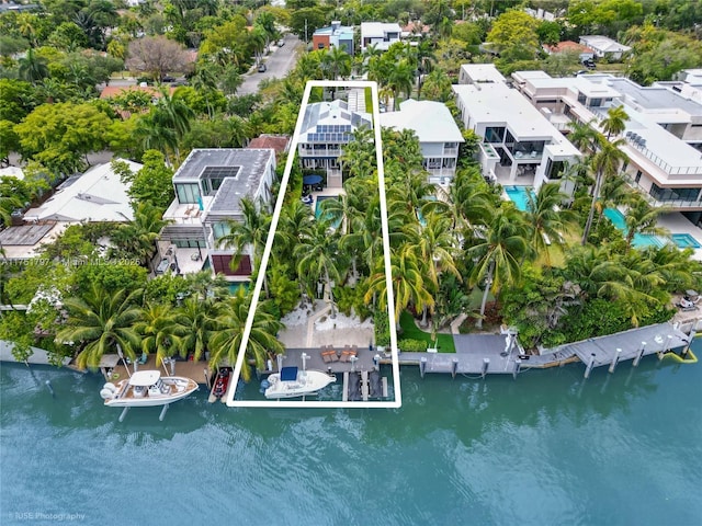 755 NE 77th St, Miami, FL 33138 - birds eye view of property featuring a residential view and a water view