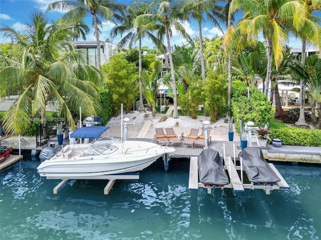 755 NE 77th St, Miami, FL 33138 - view of dock featuring a water view