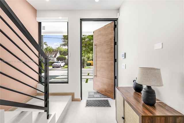 doorway with stairs