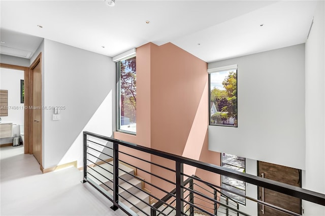 hallway with an upstairs landing