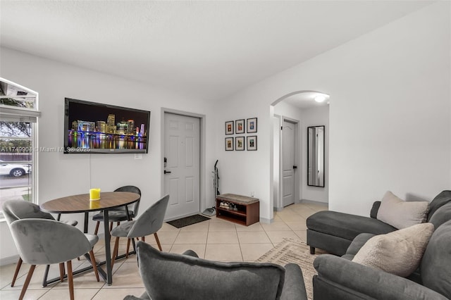 15010 SW 178th Ter, Miami, FL 33187 - living area featuring arched walkways and light tile patterned floors