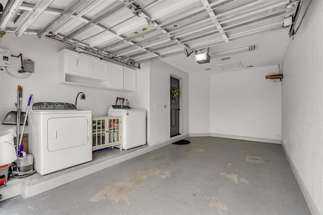 15010 SW 178th Ter, Miami, FL 33187 - garage featuring baseboards, a garage door opener, and independent washer and dryer