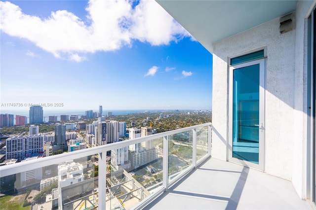 balcony featuring a view of city