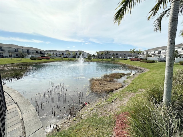 property view of water featuring a residential view