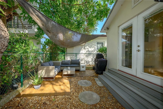 view of patio / terrace featuring outdoor lounge area