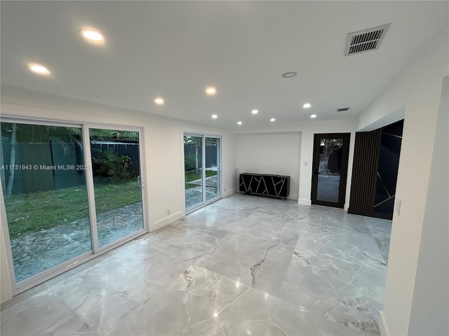 3261 Oleander Way, Lauderdale By The Sea, FL 33062 - unfurnished room featuring recessed lighting and marble tiled floors