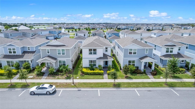 drone / aerial view featuring a residential view