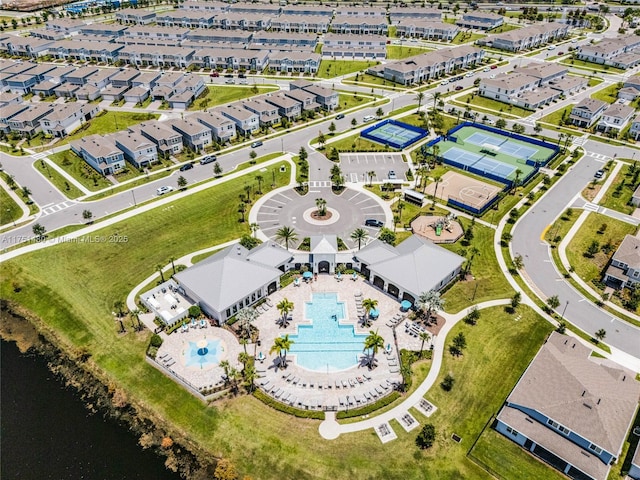 birds eye view of property featuring a residential view